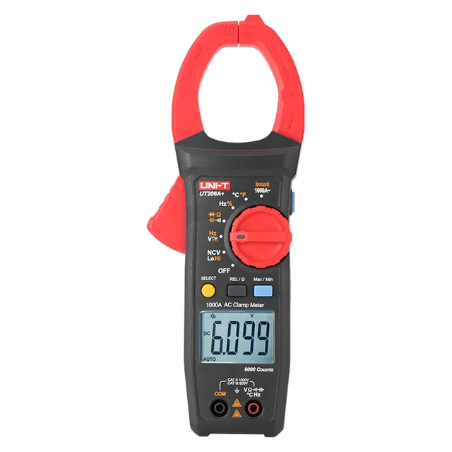 Elektrische Instrumente Zangenmessgeräte UT205A UT206A 1000A Auto Range AC Zangenmessgerät/Widerstand Widerstand Frequenztest Multimeter