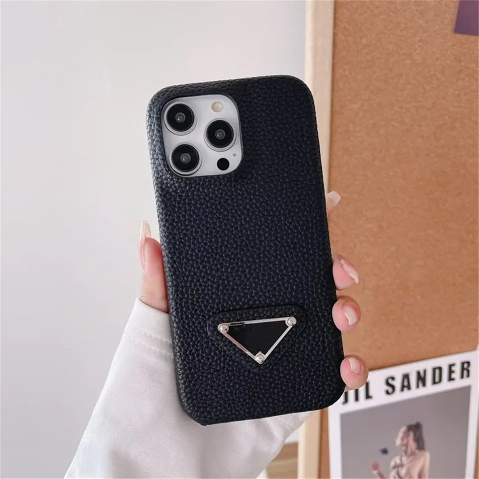 Designer Fashion Phone Cases For iPhone 15 14 Pro Max 15Pro 15ProMax 14Plus 13 11 12 13pro 13promax X XS XR XSMAX Case P Litchi Pattern Skin PU Leather Coves