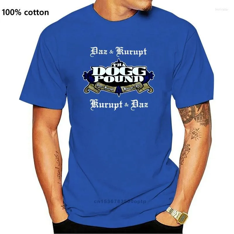 Herr t-skjortor tha dogg pound gangstas daz kurrupt märke svart t-shirt