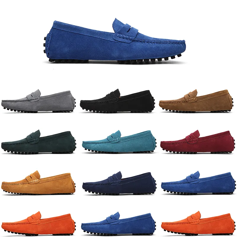 High quality Non-Brand men casual suede shoe mens slip on lazy Leather shoe 38-45 Light Tan