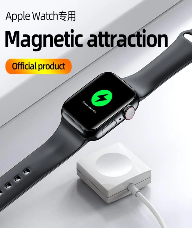 Cable cargador USB inteligente portátil para iwatch, base de carga inalámbrica magnética para Apple watch 7 6 5 4 3 2 1 Series1164635