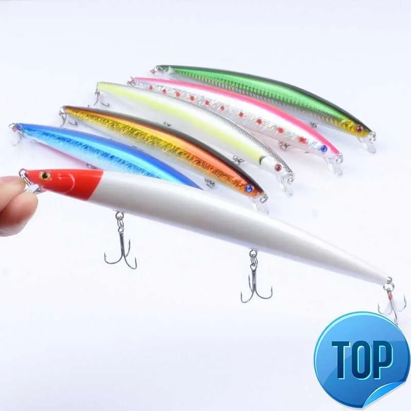 1 st 18,5 cm 22g Minnow Fishing Lure Laser Hard Artificial Bait Plastic Big Fake Fish Lures Sea Fishing Bait Crang Bait Wobblers