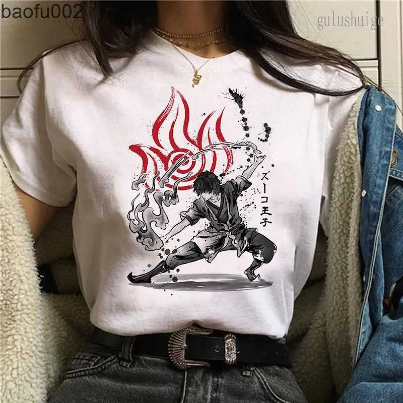 Erkek Tişörtler Avatar Son Airbender Fire Nation Anime Cartoon T Shirt Unisex Yaz Causel Harajuku Tshirt Ullzang T-Shirt 90S Anime Tees W0322