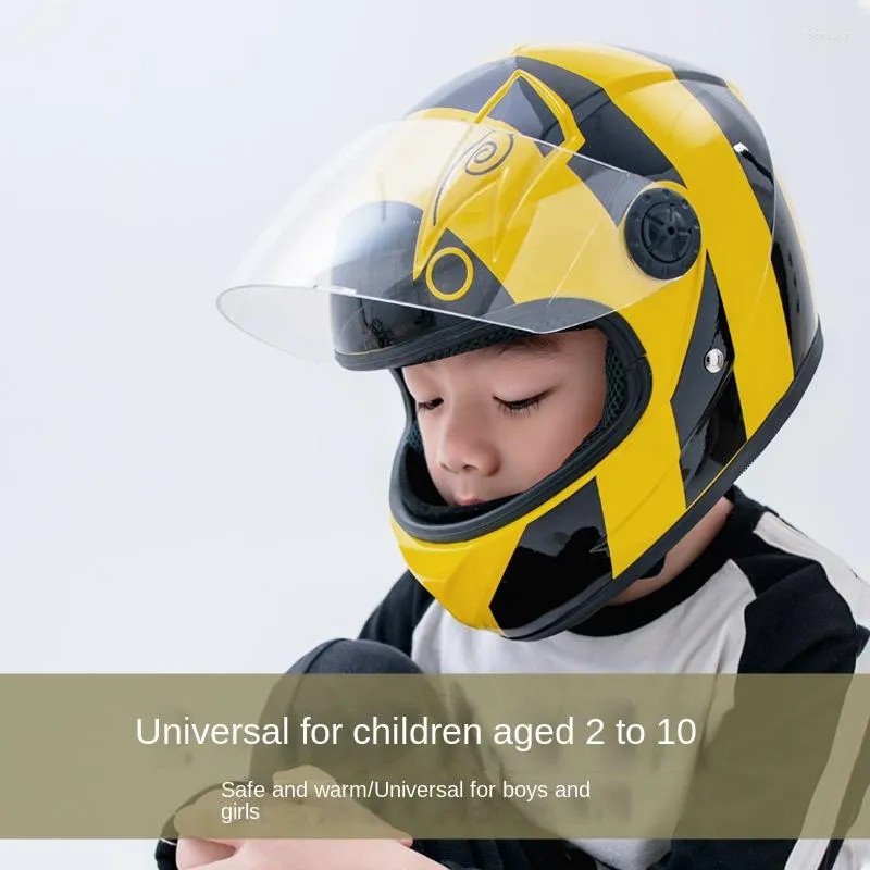 Motorcycle Helmets Helmet For Children Electric Free Size 2-10 Years Old Children's Full Face Kids Child Atvs Personalized Gifts