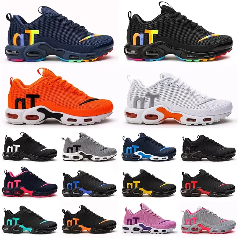 2023 Mercurial Plus TN Ultra SE Black White Orange 운동화 야외 여성 남성 Maxes 트레이너 스니커즈