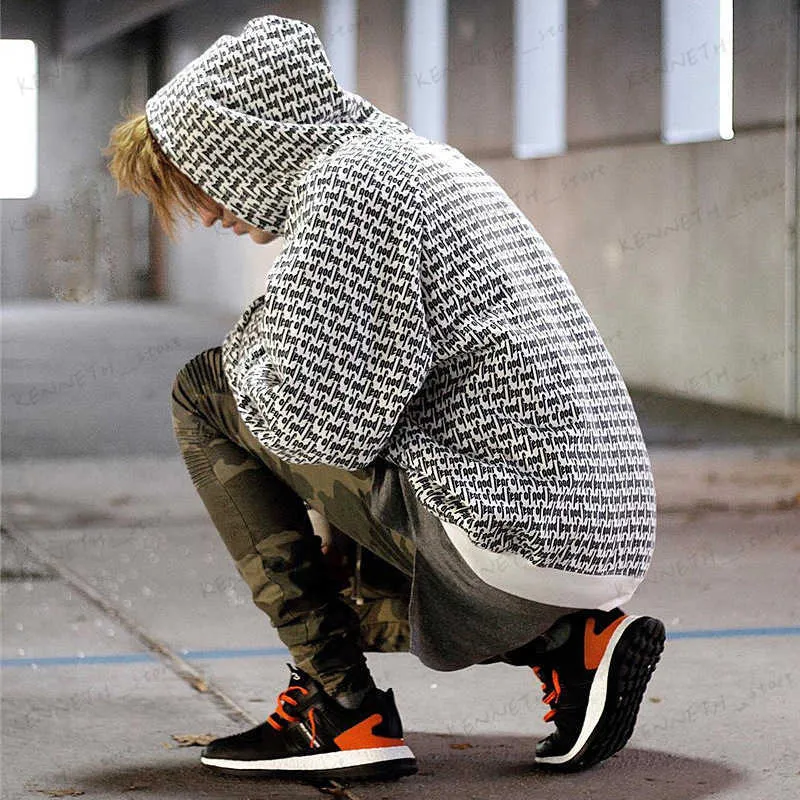 High Street Hooded Zip Up Sweatshirt With God Letters Plush