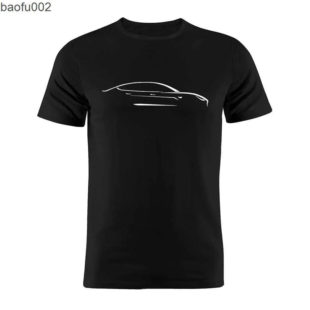 قمصان الرجال 100 ٪ من القطن للجنسين T Shirt Tesla Model 3 Model S Funny Artwork Tee W0322