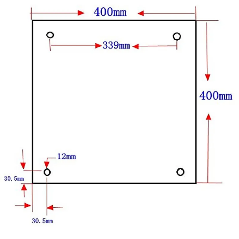 Suministros de impresora Funssor 120V/220V 1000w CR10 S4 almohadilla calefactora de silicona 400x400mm para cama de impresora 3D CR-10 S4