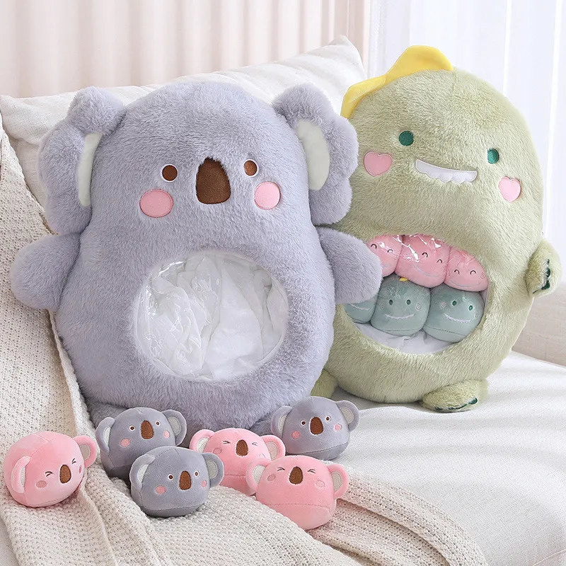 Animal Balls Pudding Candy Bag Pillow Plush Stuffed Mini Doll Of Koala Rabbit Dinosaur Corner Creature Creative Gift