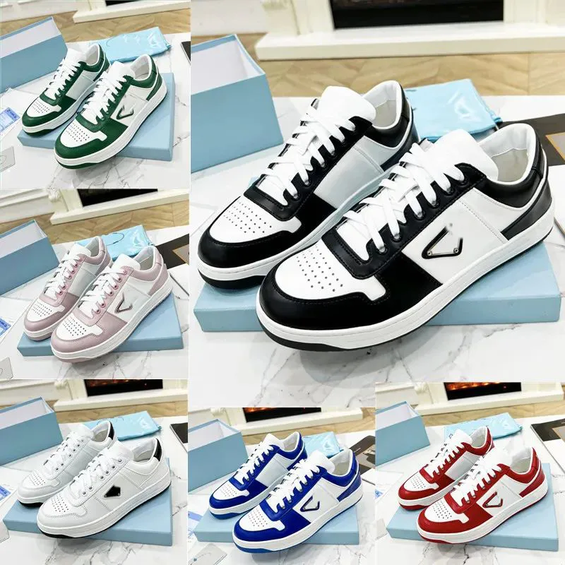 Downtown Designer Men Sneakers Femme Femme en cuir Black Blue White Trainers Red Green Basketball Chaussures de course 36-46 30687