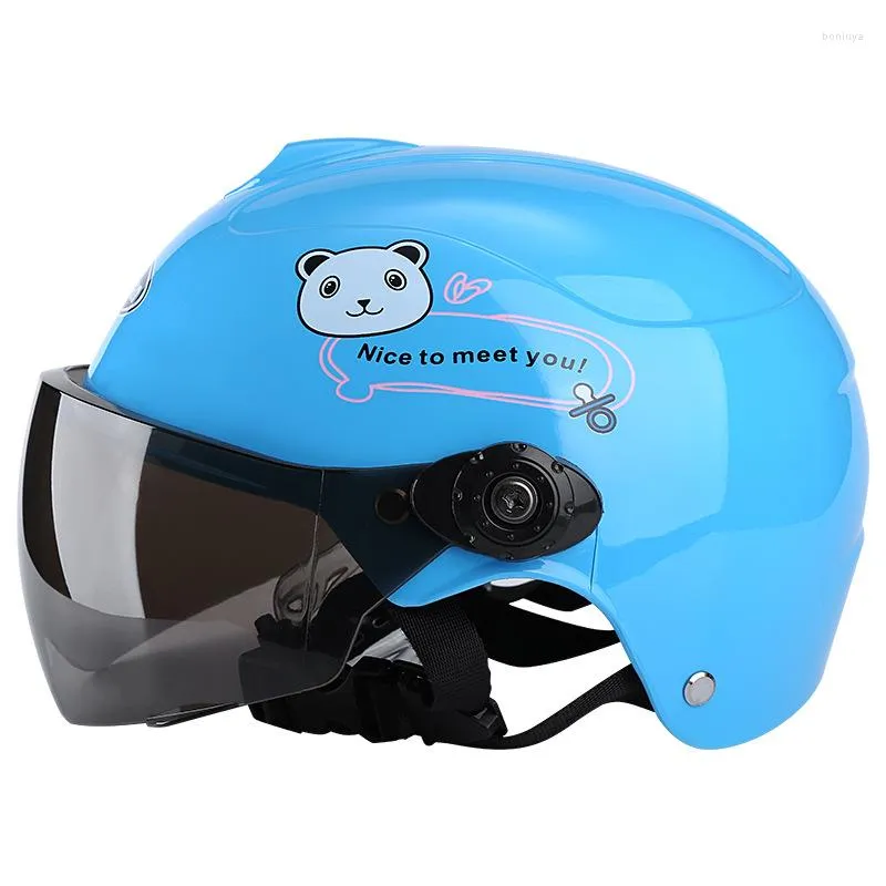 Capacetes de motocicleta Nuoman Children's Electric Vehicle Helmet Battery Child Summer Riding