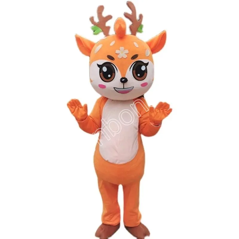 Взрослые Sika Deer Mascot Costumes Cartoon Carmate Comse Костюм Рождественский наряд на открытом воздухе Взрослая рекламная реклама взрослая реклама