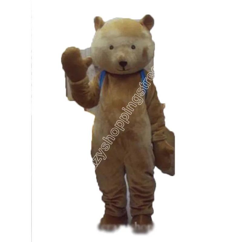 Costumi della mascotte del gentiluomo dell'orsacchiotto di vendite calde Vestito operato dalla mascotte della scuola superiore a tema dei cartoni animati Abbigliamento pubblicitario