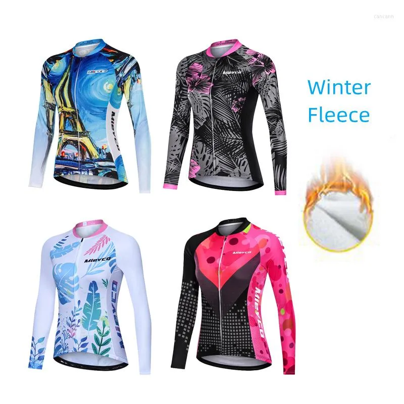 Racing Jackets Winter Jacket Thermal Fleece Cycling Jersey Clothing Ropa Ciclismo Hombre Invierno Mountain Outdoor Bicycle Shirt Triathlon