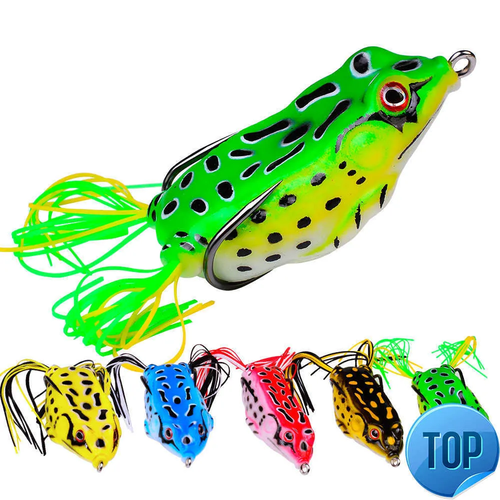 Topwater Ray Frog Lure With Soft Tube Bait And Hook Up Baits