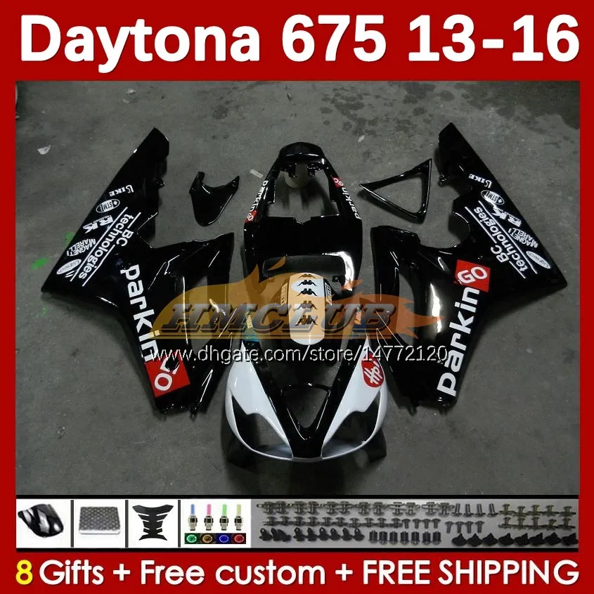 Moto Fairings dla Daytona 675 675R 2013-2016 Bodywork Daytona675 Bodys 166NO.62 Daytona 675 R 13 14 15 16 2013 2014 2016 2016 Zestaw OEM Motorcycle Kit Black Stock Stock Stock