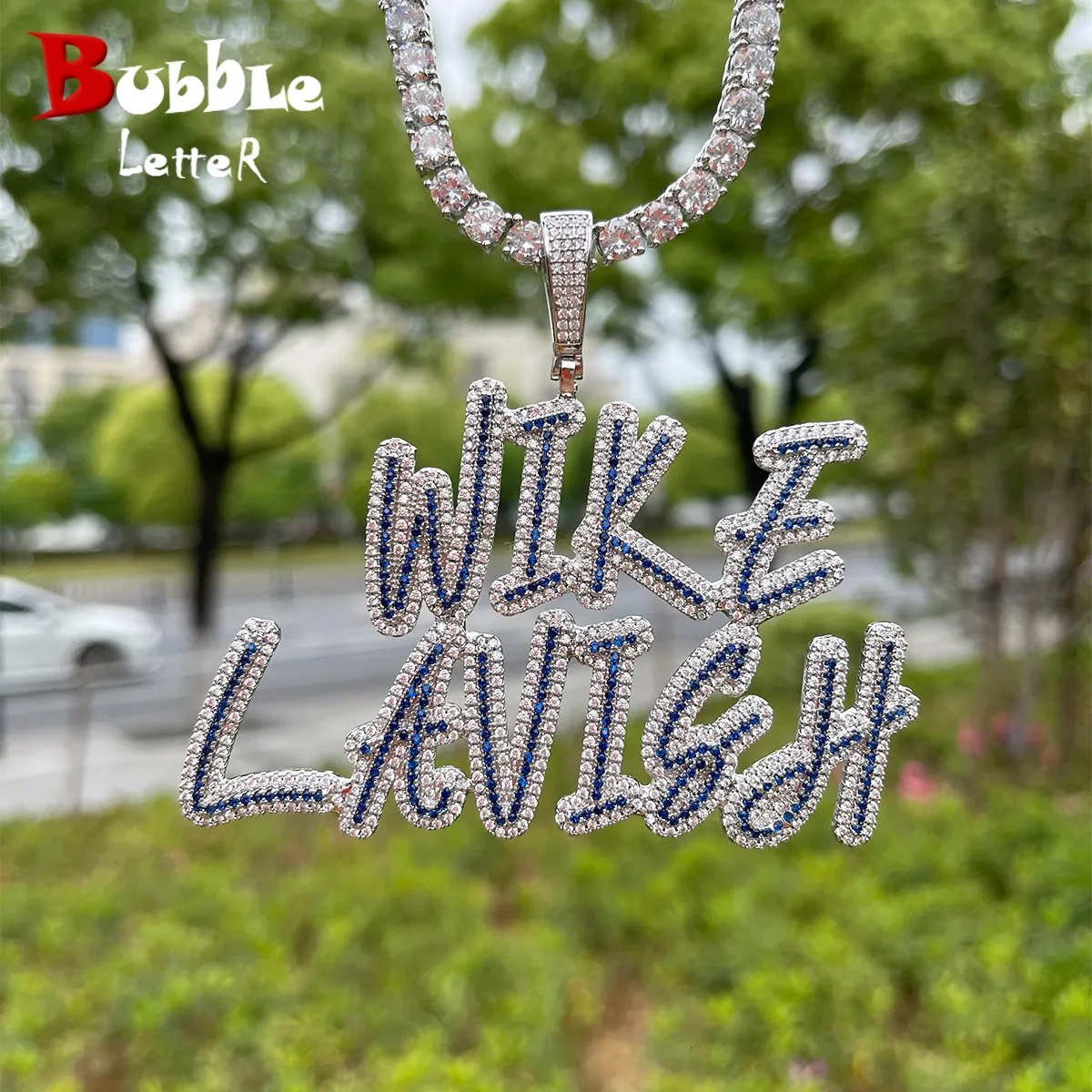 Solid custom shop letter pendant