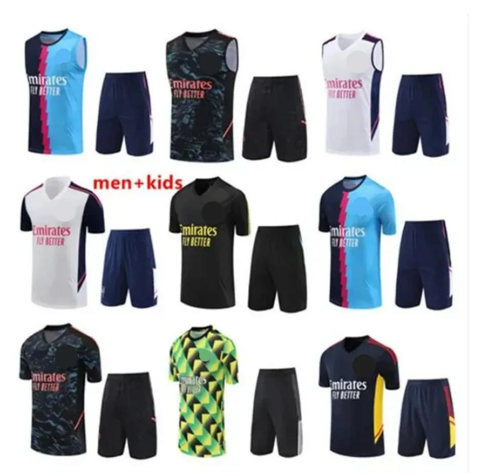 22/23/24 Arsen PEPE SAKA 반팔 저지 운동복 사수 훈련 조끼 조끼 ODEGAARD THOMAS TIERNEY SMITH ROWE Transport Men Kids kit