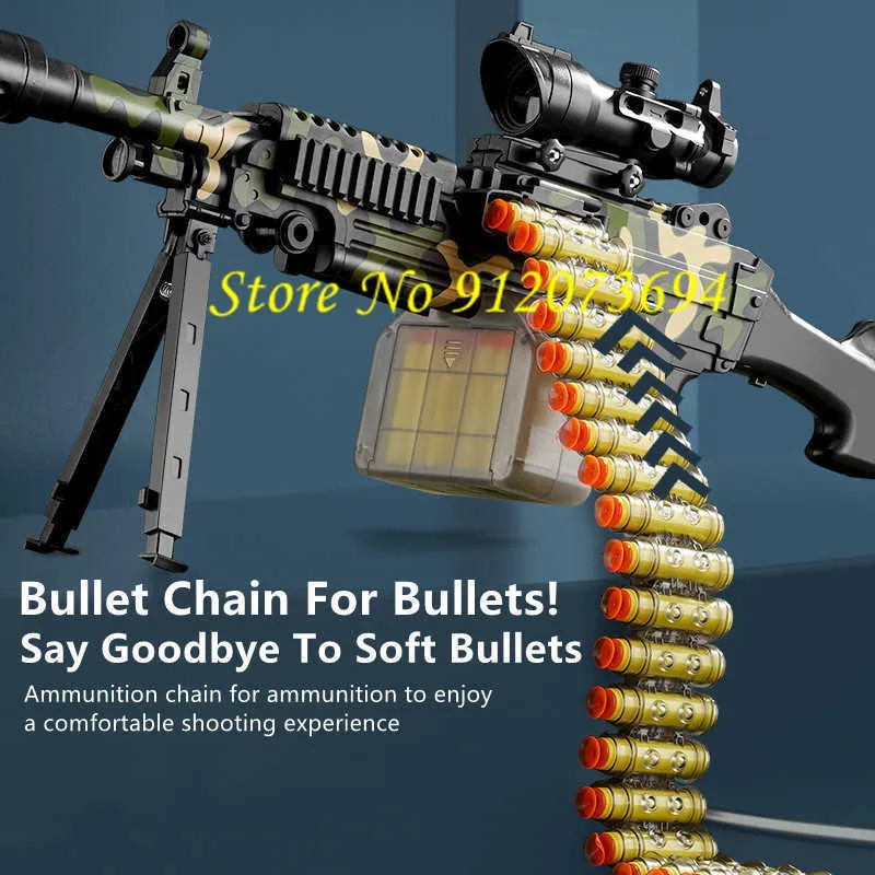 85CM M249 Bullet Chain Manual DIY Gun | Interactive 2024 Toy