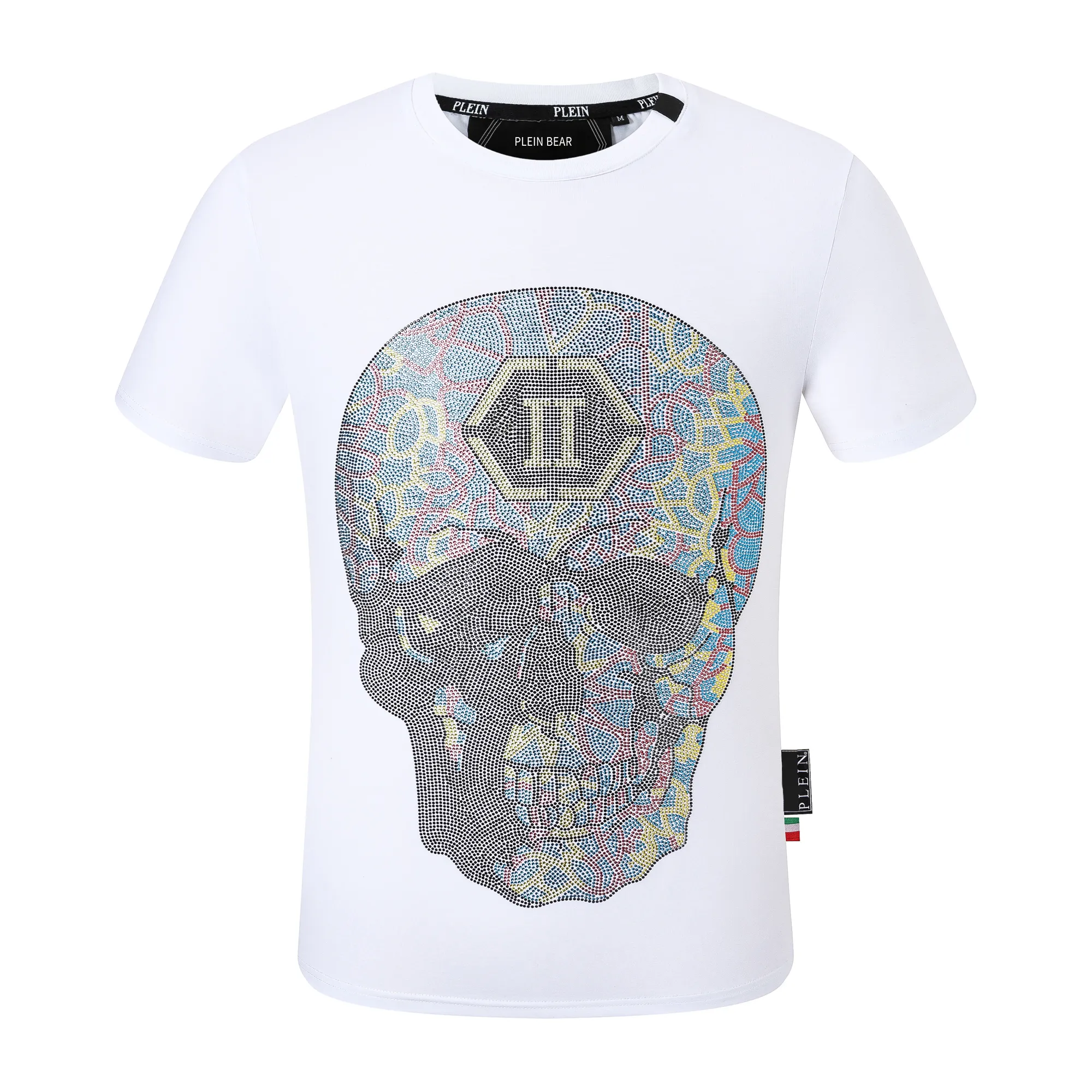 PLEIN BEAR T SHIRT Mens Designer Tshirts Brand Clothing Rhinestone PP Skull Men T-SHIRT ROUND NECK SS SKULL AND PLEIN WITH CRYSTALS Hip Hop Tshirt Top Tees 161224