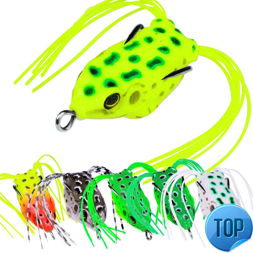 1 PCS NEW STYLE 4.45CM5G Frog Lure Soft Tube Bait Plastic Fishing Fishing Lure with Fishing Hook