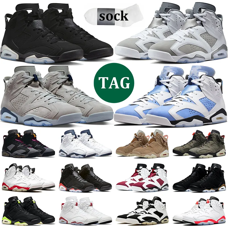 6s chaussures de basket UNC 6 Cool Grey Black Cat Midnight Navymens baskets de sport pour entraîneur