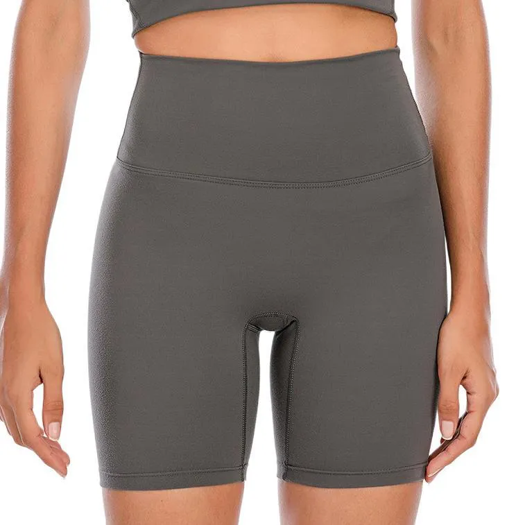 Yoga rápido seco transpirable humedad mimando bolsillo de nylon 5 "8 colores diseñador lu deportes leggings gimnasia traje de ropa de gimnasio pantalones cortos sin costuras ciclistas para mujeres