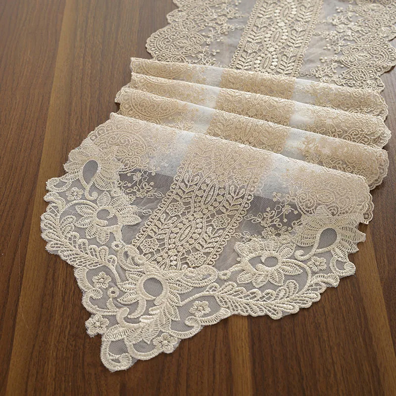 Bordslöpare Korea Style Lace Dresser Dammtät bordslöpare Heminredning Tea skåp Piano bordslöpare 1 st kvalitet retro 230322