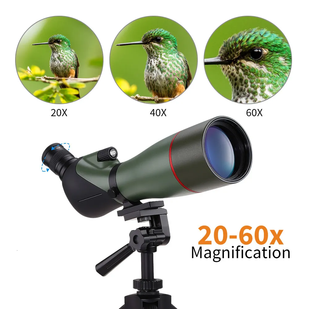 Télescope Binoculars 2060x80 Repétage SPOPE IMPHERPORT POUR LA TIBLE D'HOGEUR CIBLE TIR TIR LA Range de tir à l'arc en plein air avec trépied 230322