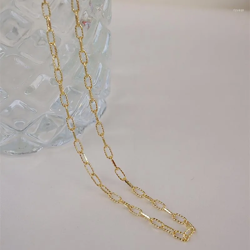 Chains UNICE Necklaces Real 18K Original Yellow Gold Jewelry AU750 Fried Dough Twist Silk Square Box Chain For Women Party Gift