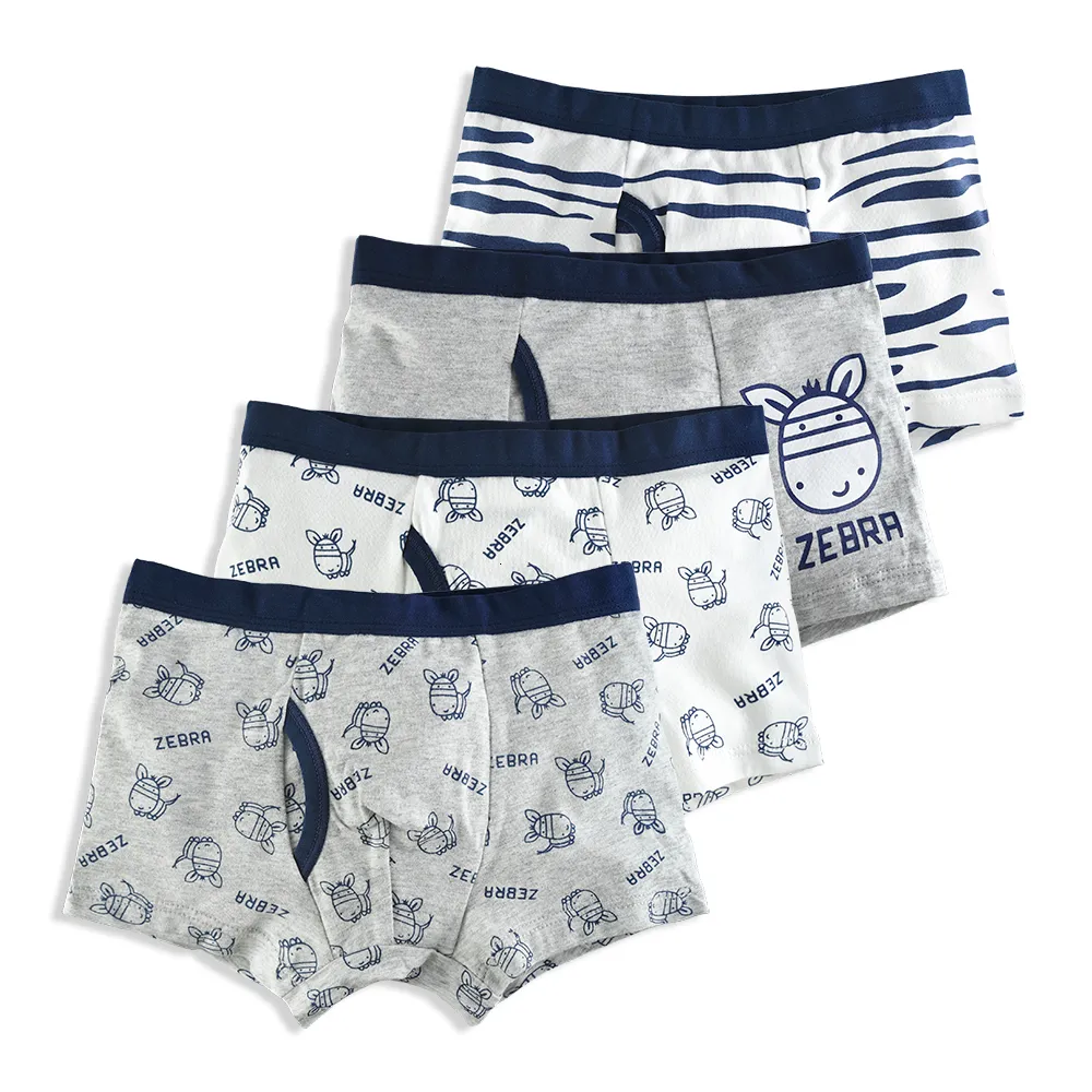 Calcinha 4 pcslot algodão shorts meninos roupas íntimas infantis de roupas íntimas boxeador de boxer de desenho animado