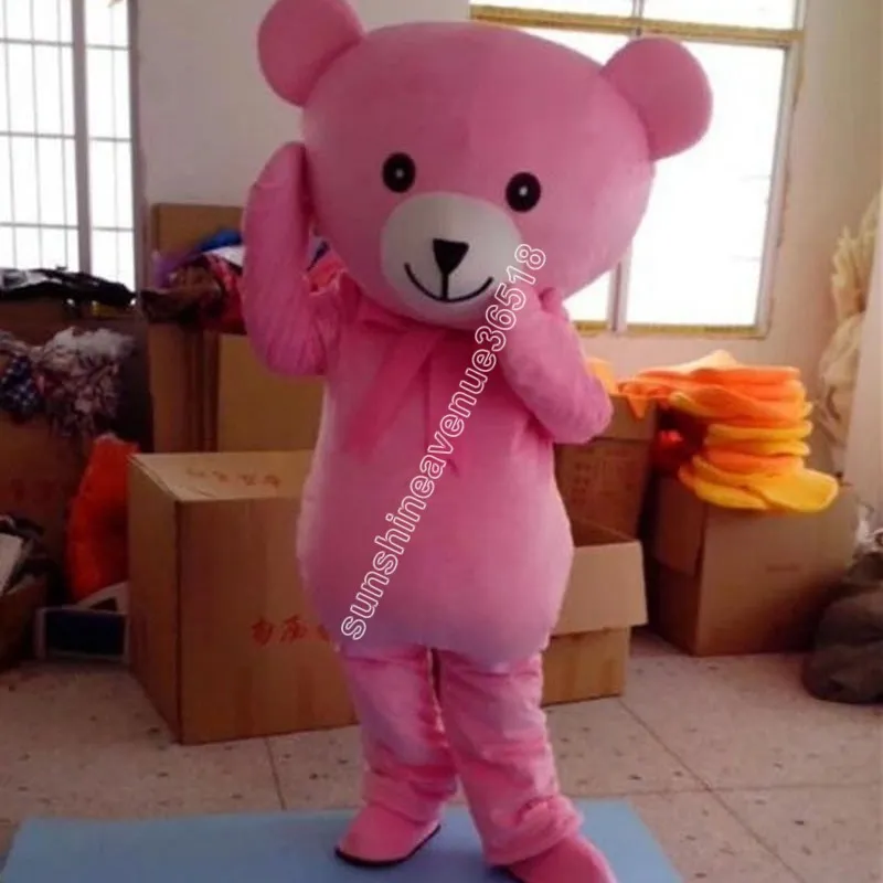 Nuevo disfraz de oso de peluche rosa caricatura de anime caricaturas de anime carnaval carnaval unisex adultos tamaño navideño fiesta de cumpleaños traje de atuendo al aire libre