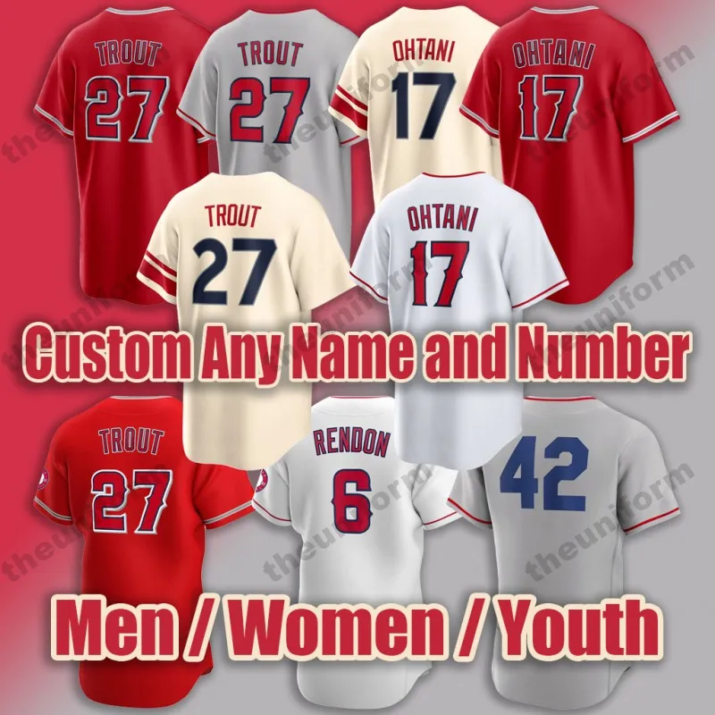 Benutzerdefinierte Herren-Baseballtrikots Mike Trout Anthony Rendon Dylan Bundy Jared Walsh Shohei Ohtani David Fletcher Justin Stassi Buttrey Damen-Jugendtrikot Größe S-5XL