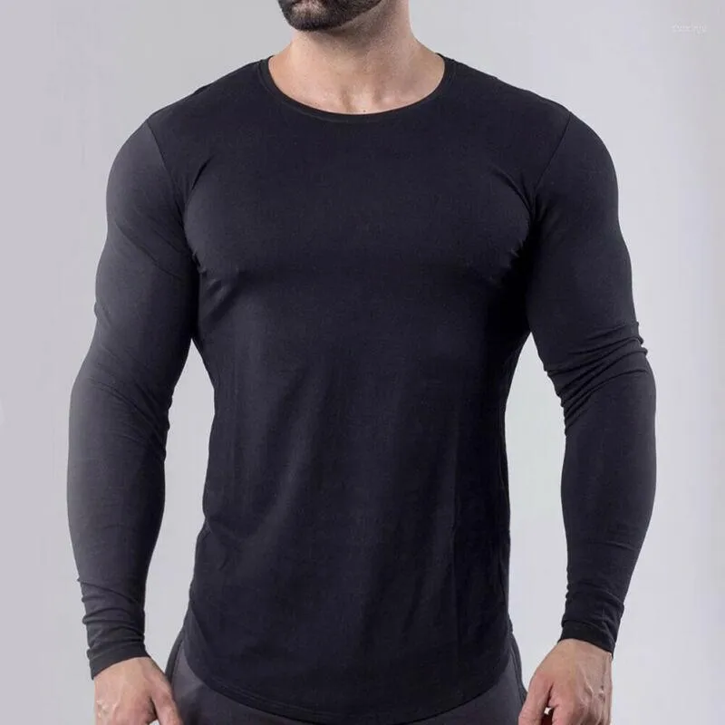 Magliette da uomo Autunno Inverno Moda Uomo Casual Basic Tinta unita Manica lunga Slim Fit Top Uomo Autunno Top T-Shirt Abiti Taglie forti