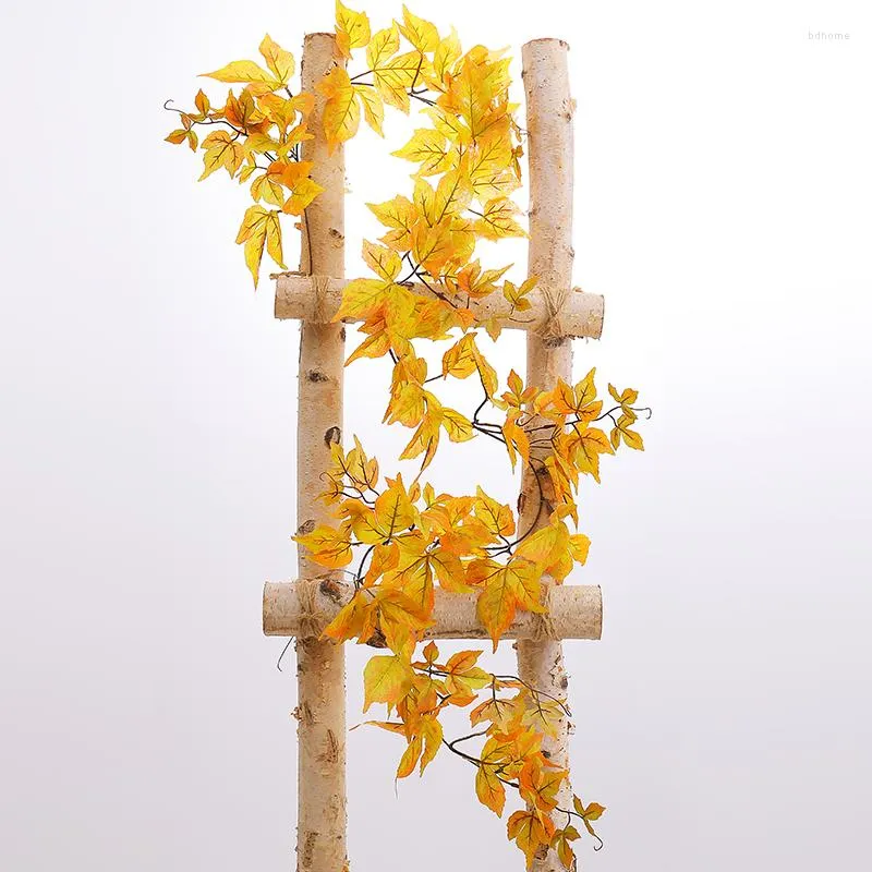 Kwiaty dekoracyjne 180 cm sztuczne rośliny jedwabne girland drzewo jesienne liście rattanu wiszące winorośle ślub dom