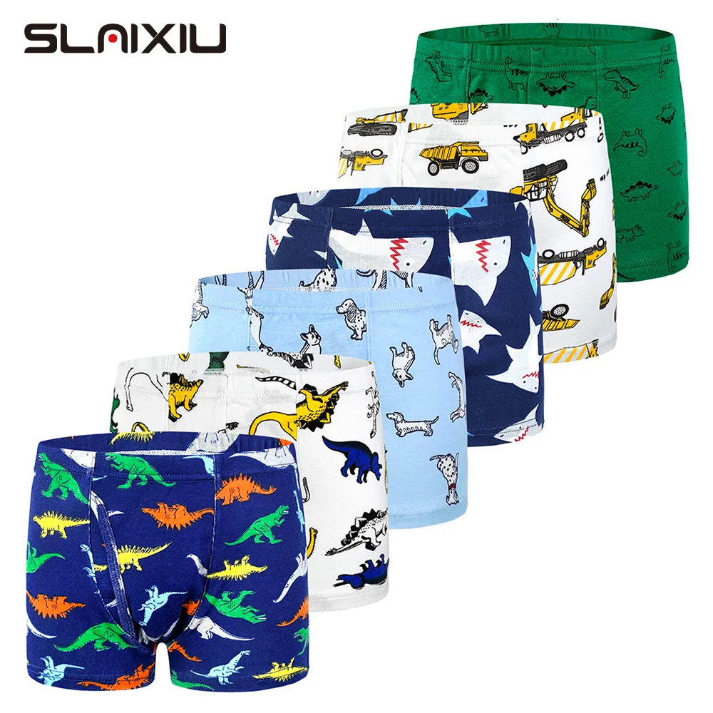 Panties 6Pack Shorts Boys Underwear Kids Boxer panties for 210 years Soft Organic Cotton Teenager Childrens Pants baby Underpant 230322