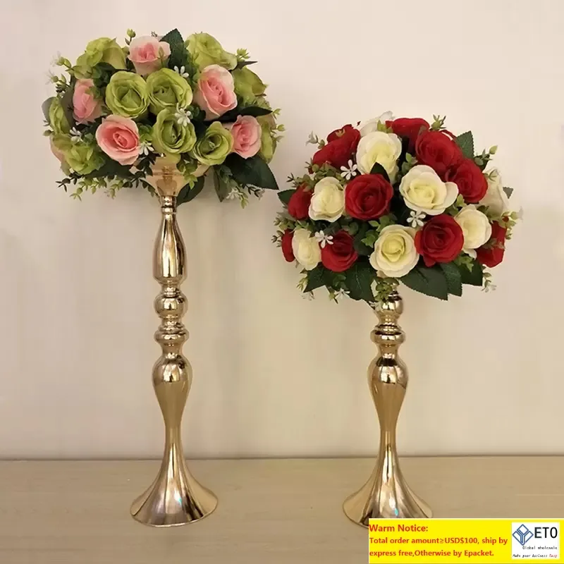 Candle Holders Wedding Decoration Flower Vase Candlestick Table Centerpiece Flower Rack Road Lead