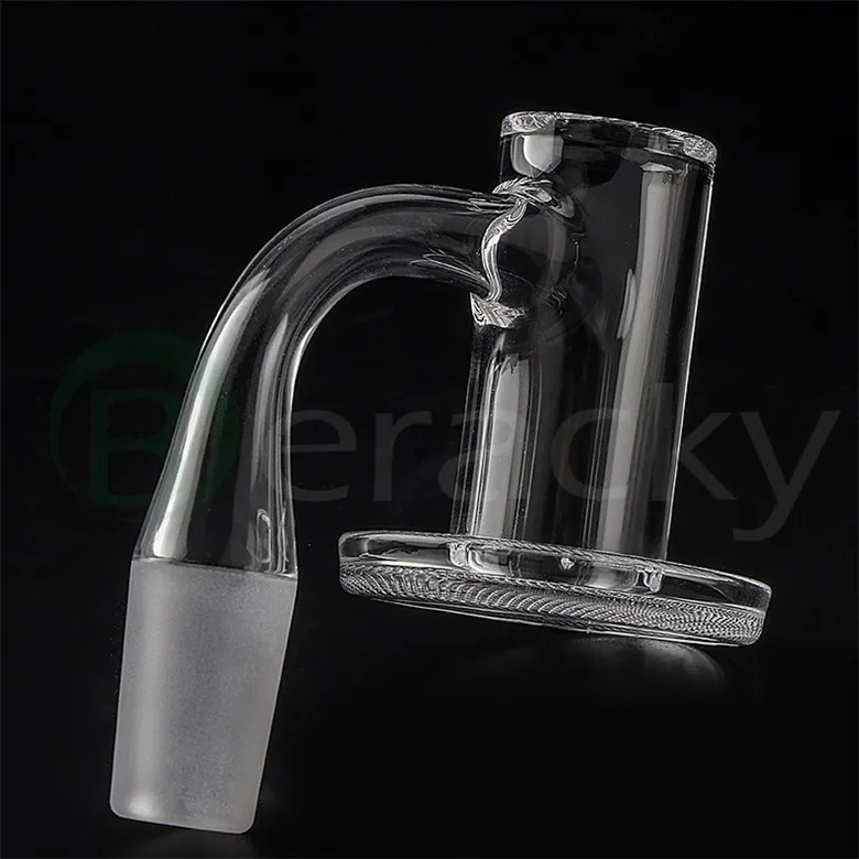 Sandblasting Fully Welded Quartz Charmer Banger Smoke Beveled Edge Grid Bottom 20mmOD 2.5mm Thick For Dab Rig Heady Bong