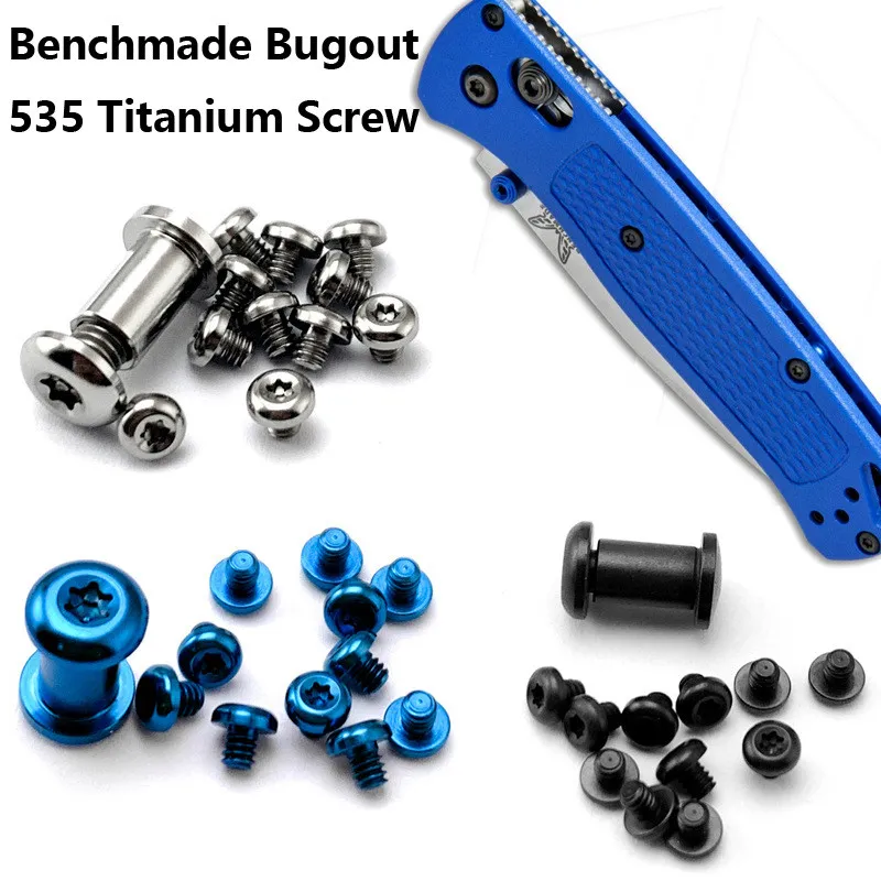 Titanium Screw Pivot Dress Kit For Benchmade Bugout 535 Folding Knife
