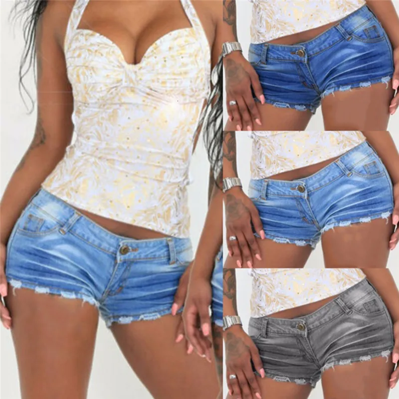 Kvinnors shorts denim Mini Jean Mujer Femme Summer Pantalones Beach Sexig korta feminino -knappar Slim Biker Casual Blue Y2K 230322
