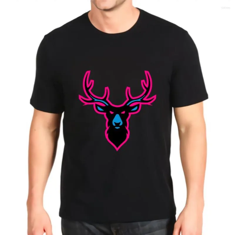 Men's T-skjortor trycker T-shirt O-Neck Neos Stag Custom Made ShorteVed Cotton Top Mens Fashion