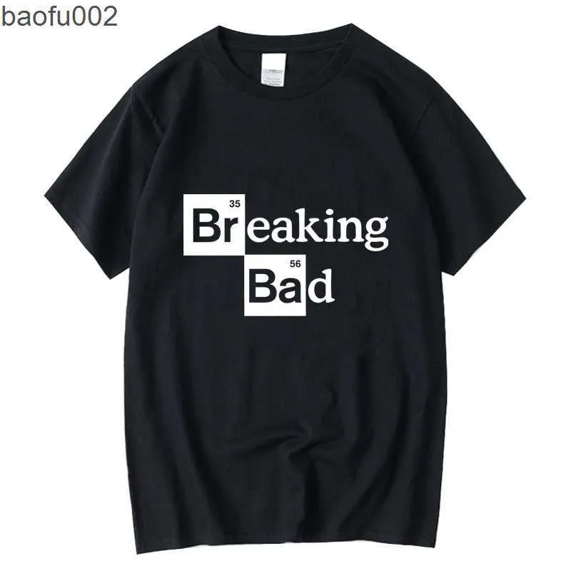 T-shirts pour hommes XIN YI T-shirt pour hommes de haute qualité 100% coton O Neck Heisenberg T-shirt pour hommes à manches courtes Casual Breaking Bad Print T-shirt pour hommes W0322