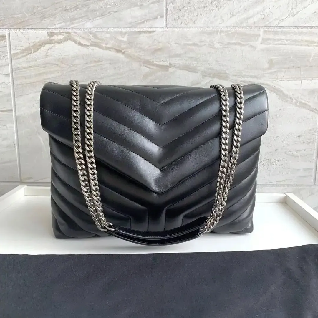 Messenger Cleo Designer Bag Luxury Tote Handbag Women Men Wallet Hobo Loulou Bag Bag Bag Clutch Flap Metal Letter