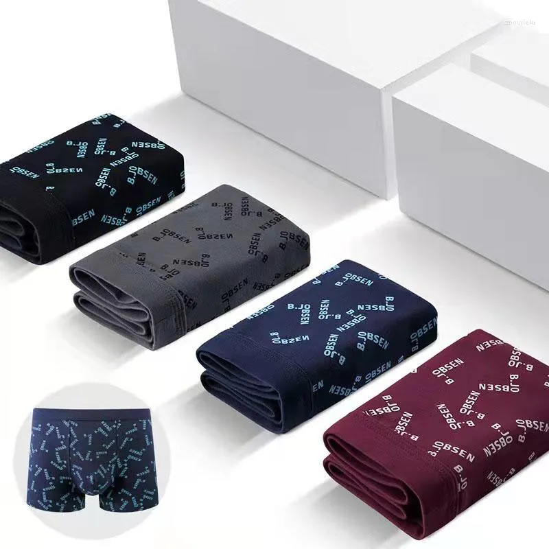 Unterhosen Marke Herrenunterwäsche Reine Baumwolle Druck Floral Männer Boxershorts Modal Trocken und bequem Männliche Boxer Große Größe