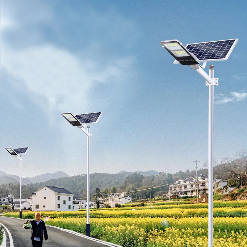 LED Solar Street Lights Wodoodporny IP66 Reflektor na zewnątrz powódź Słonecznie Słoneczne Lamp Plaza Garden Parking 500W 6500K Bezpieczeństwo Ogród Usastar