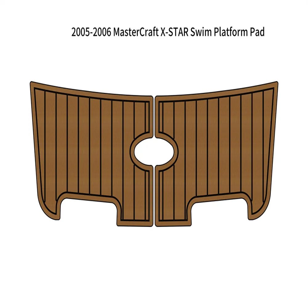 2005-2006 MasterCraft X-STAR Swim Platform Pad Boat EVA Foam Teak Deck Tapis de sol Auto-support Ahesive SeaDek Gatorstep Style Floor