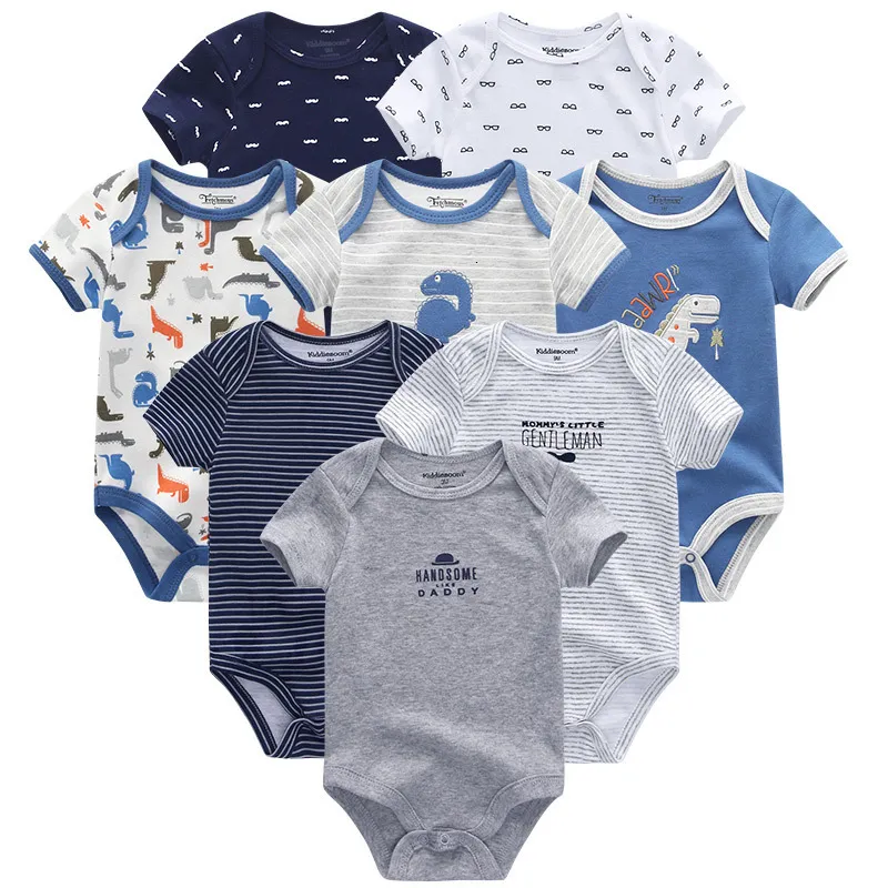 Pagliaccetti 8 pezzi nati Baby Boy vestiti cotone traspirante manica corta pagliaccetto abbigliamento per ragazze dei ragazzi tute simpatico cartone animato estate est 230322