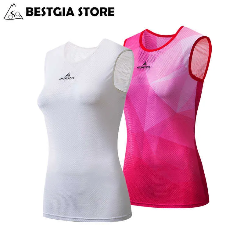 Camisoles Tanks Mulheres Summer Cycling V Outdoor Sport Qui Dry Sleeveless Cloen Beatable Undershirt Riding Running Salbing V Z0322