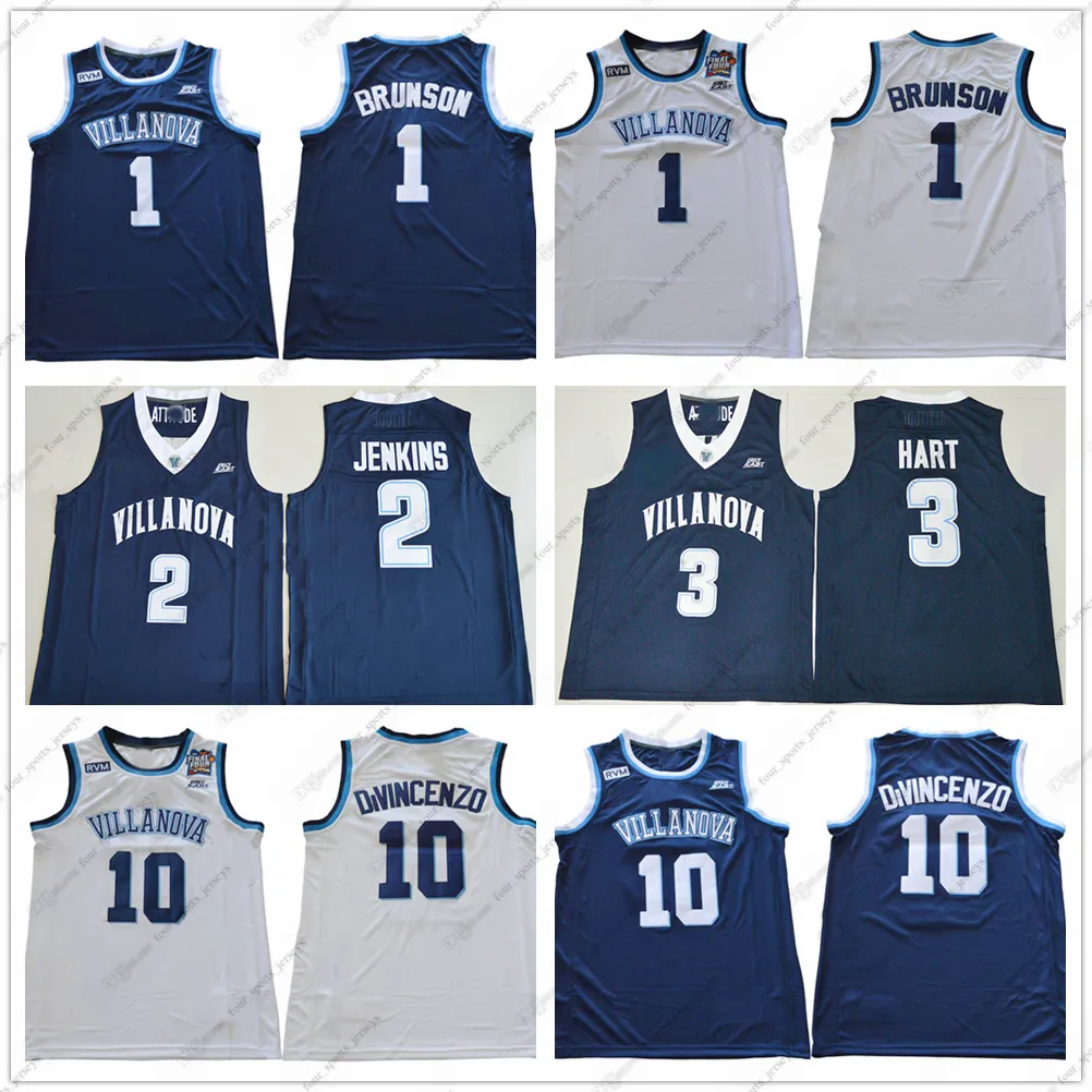 NCAA Villanova Wildcats Jalen Brunson Basketball Jersey Kris Jenkins Josh Hart Donte Divincenzo Ryan Arcidiacono Mikal Bridges Butler