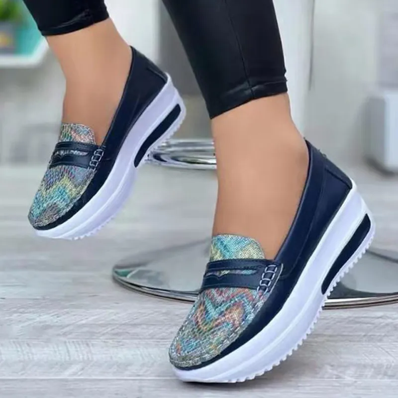 Dress Shoes Sneaker Fashion Designer Casual Slip On Platform Zapatillas y Heels Loafers Woman Vulcanize 230322